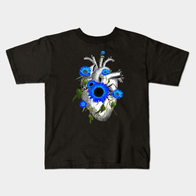 Floral heart 2 Kids T-Shirt by Collagedream